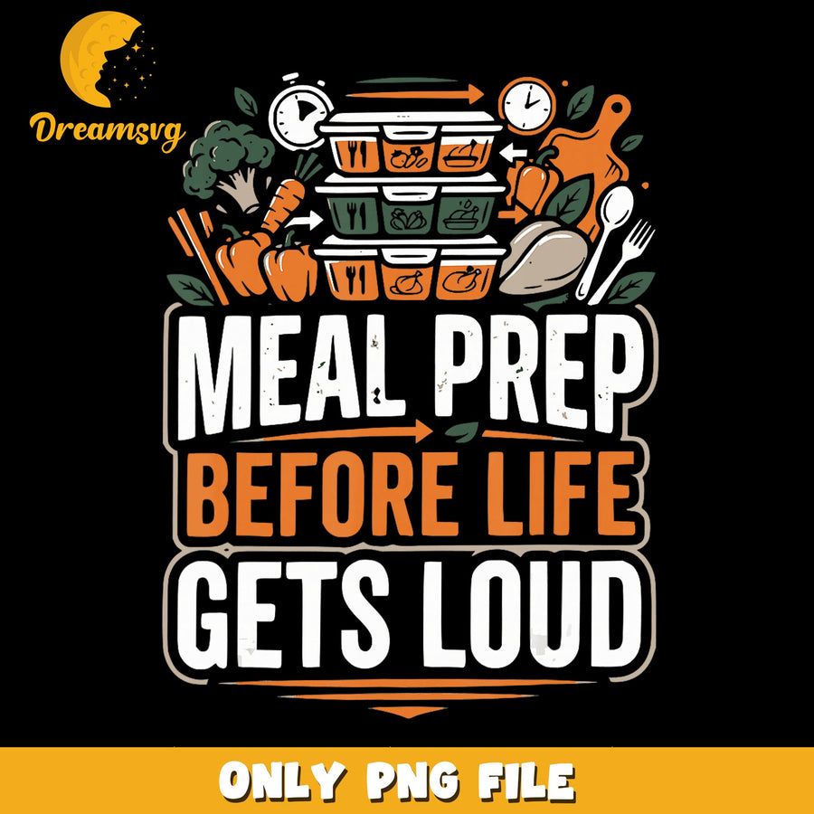 Meal Prep Design PNG, Prepping Food, Kitchen Art PNG