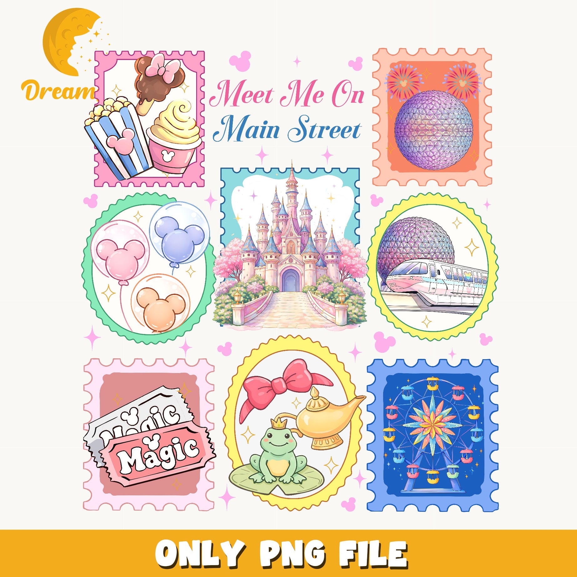 Meet Me On Main Street Disney PNG, Magic Kingdom PNG, Disney Trip PNG