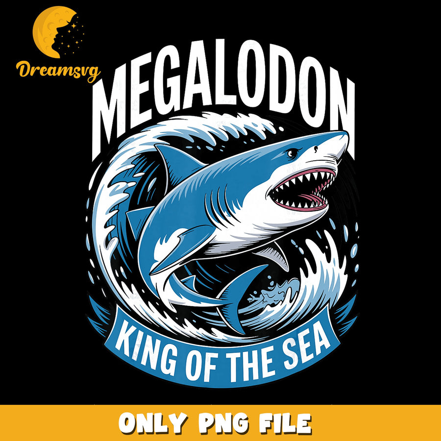 Megalodon Design PNG, Sea Creature Art, Ocean Theme PNG