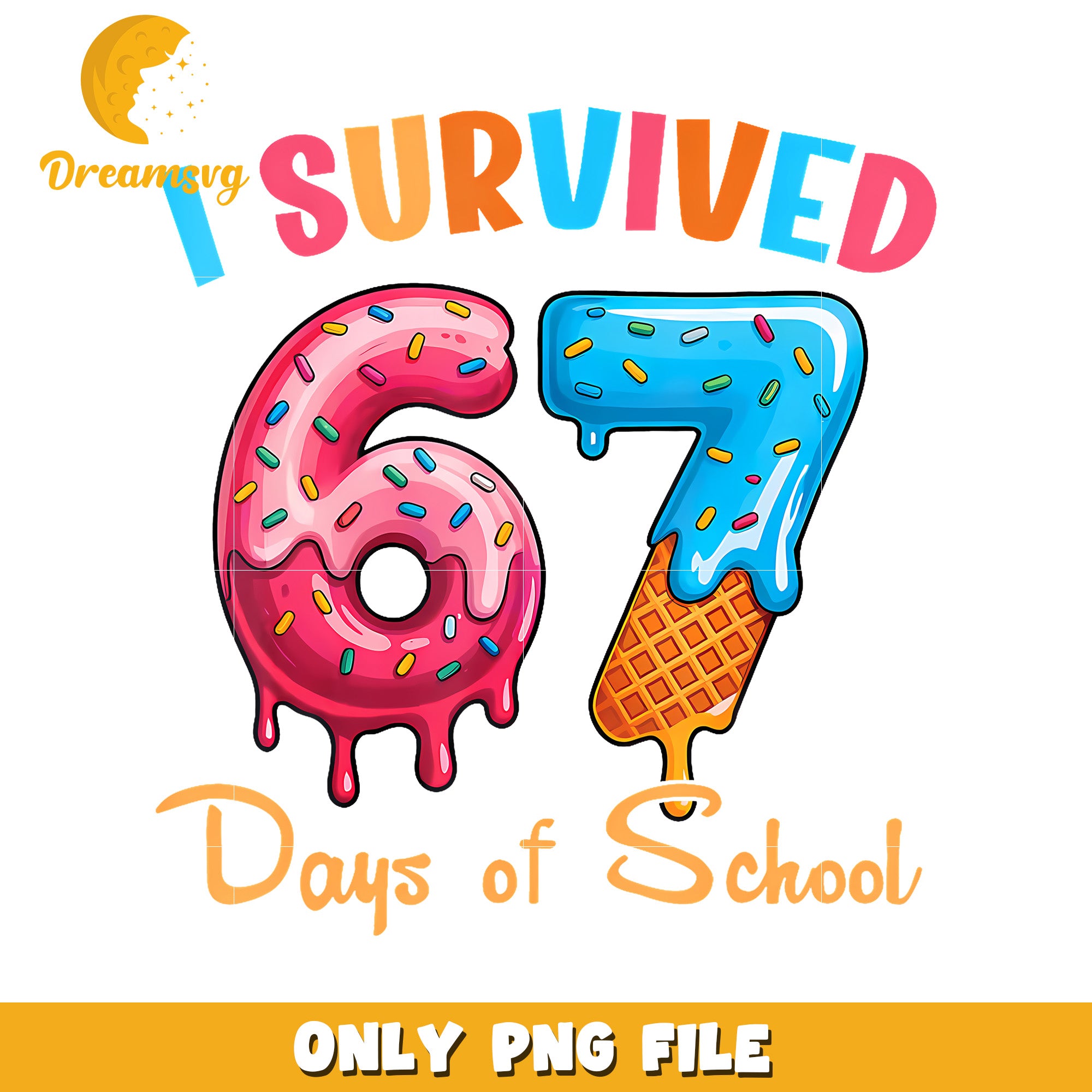 Melting ice cream png, 67 days of school png, trending quotes png