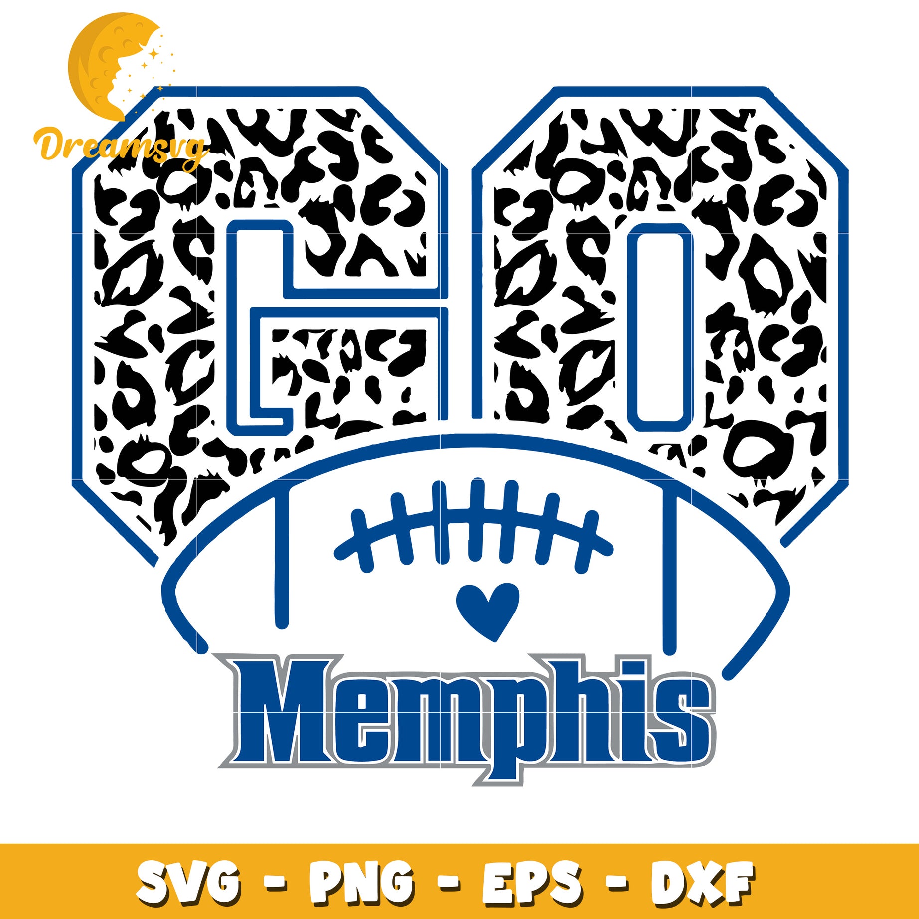 Memphis Football Leopard SVG Cut File