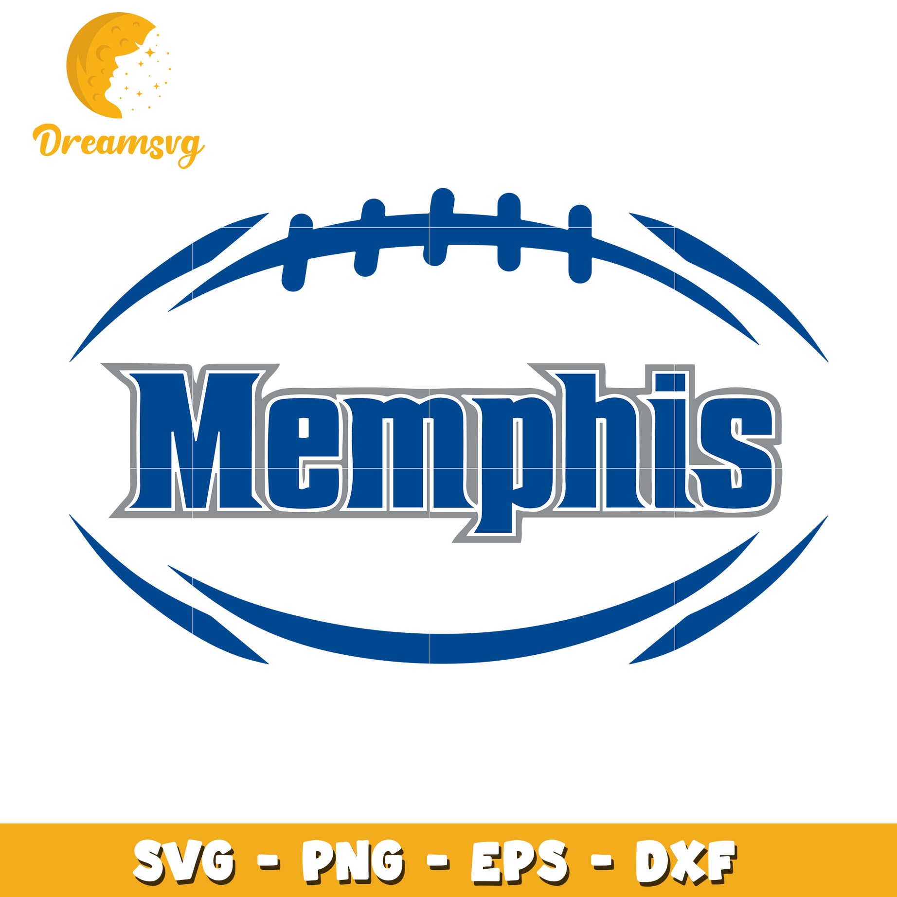 Memphis Football SVG Cut File