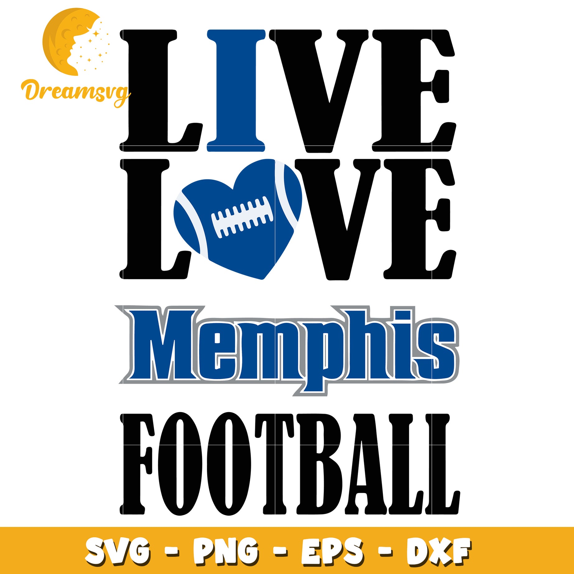 Memphis Football SVG PNG EPS DXF