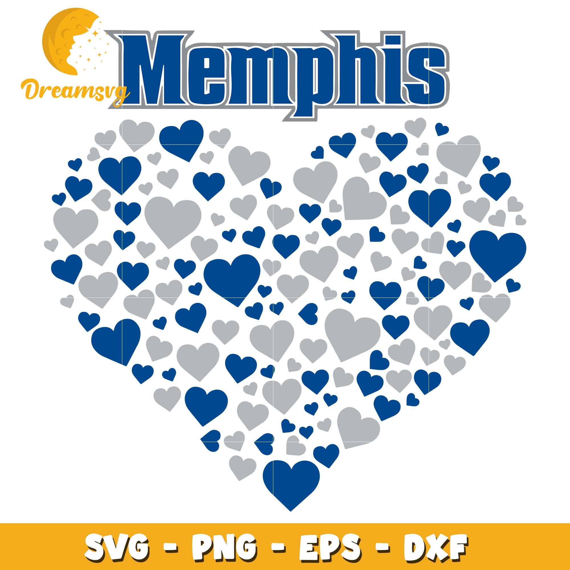 Memphis Heart SVG Cut File