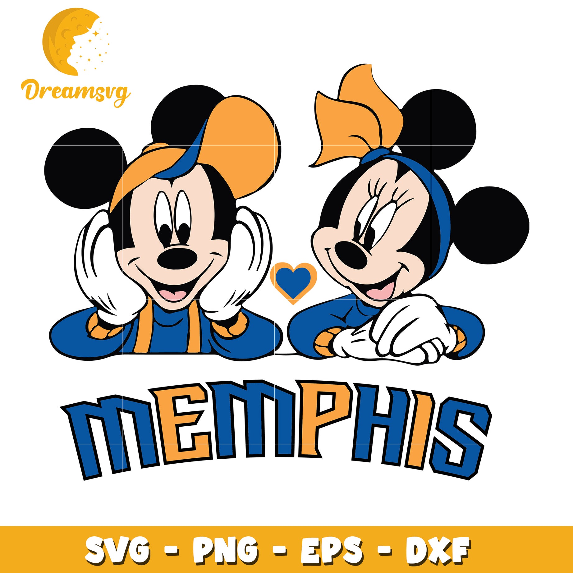 Memphis Mickey Minnie SVG PNG EPS DXF