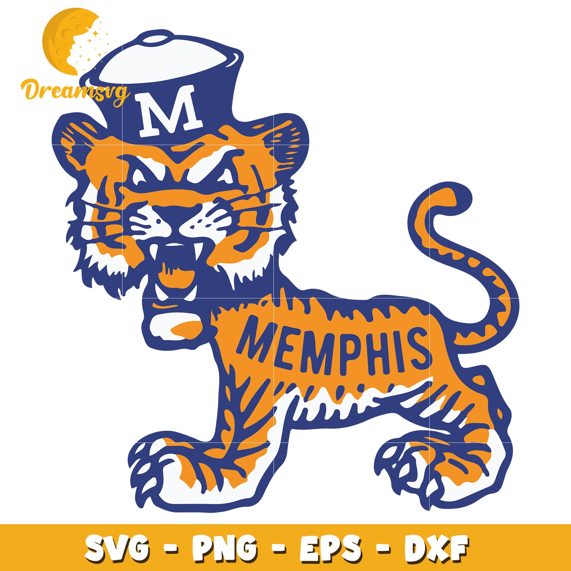 Memphis Tiger SVG Cut File