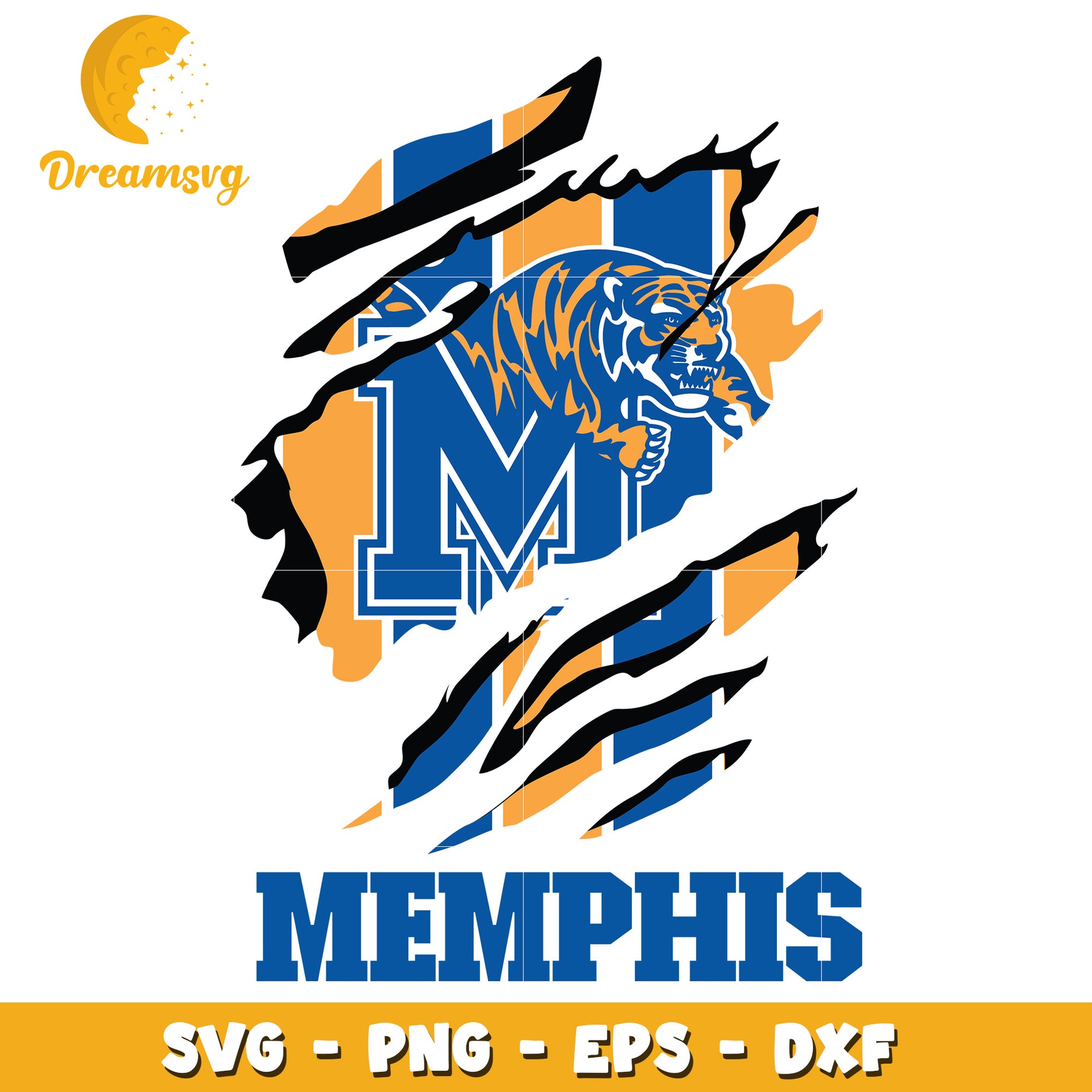 Memphis Tigers Logo SVG Cut File for Crafting and Design