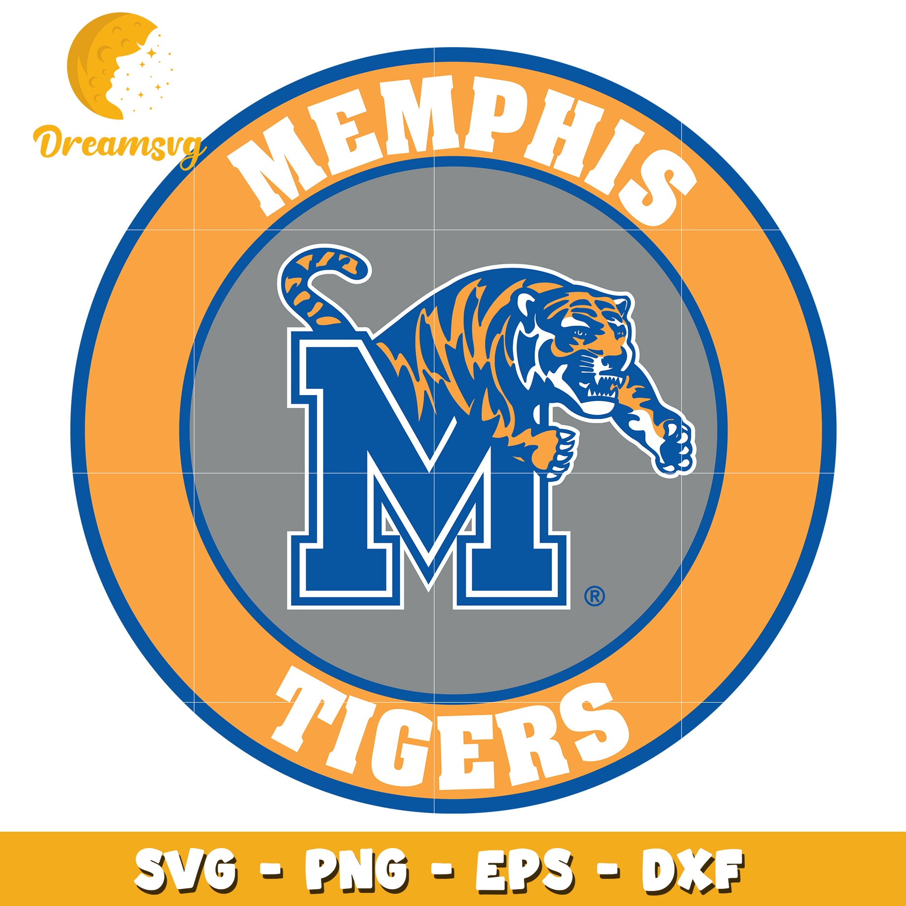 Memphis Tigers SVG Logo Design for Crafting and Printing Use