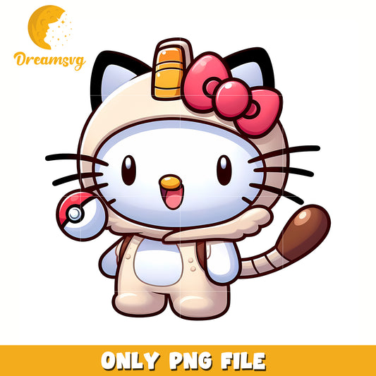 Meowth kitty png, hello kitty mirror png, hello kitty friends png