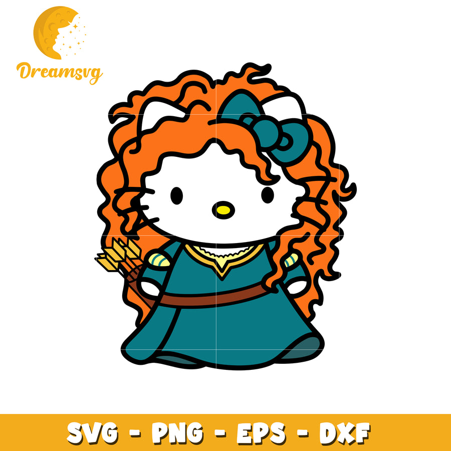 Merida Hello Kitty SVG PNG EPS DXF