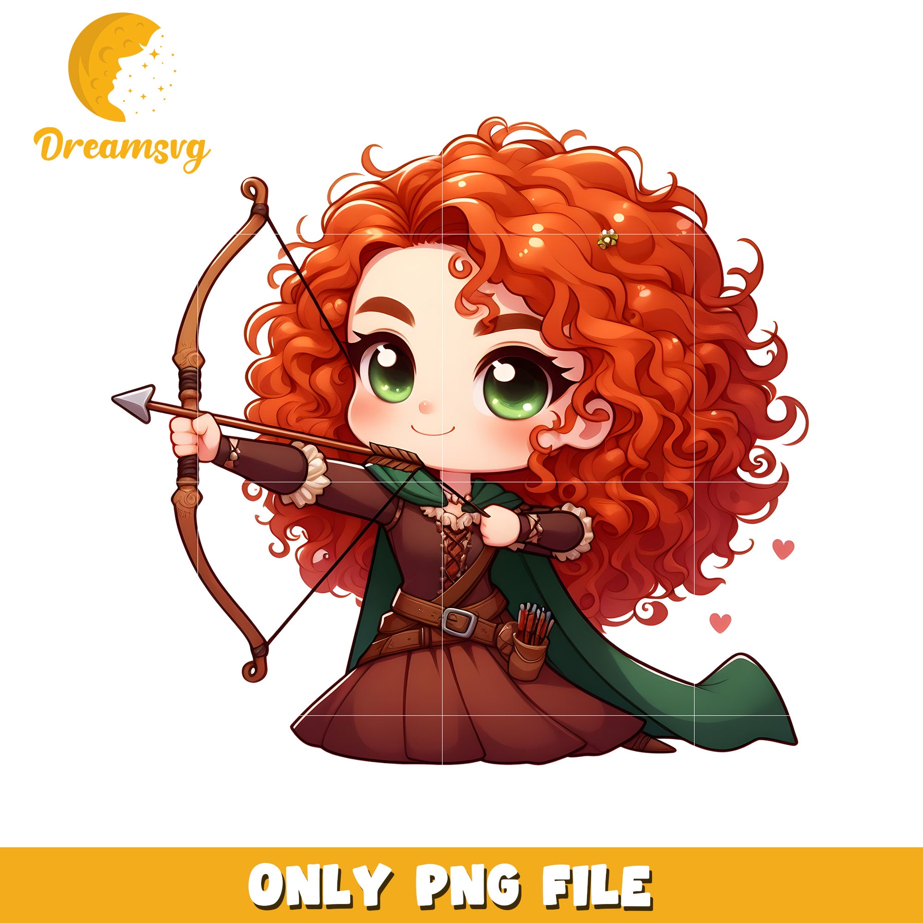 Merida PNG Clipart Cute Archer