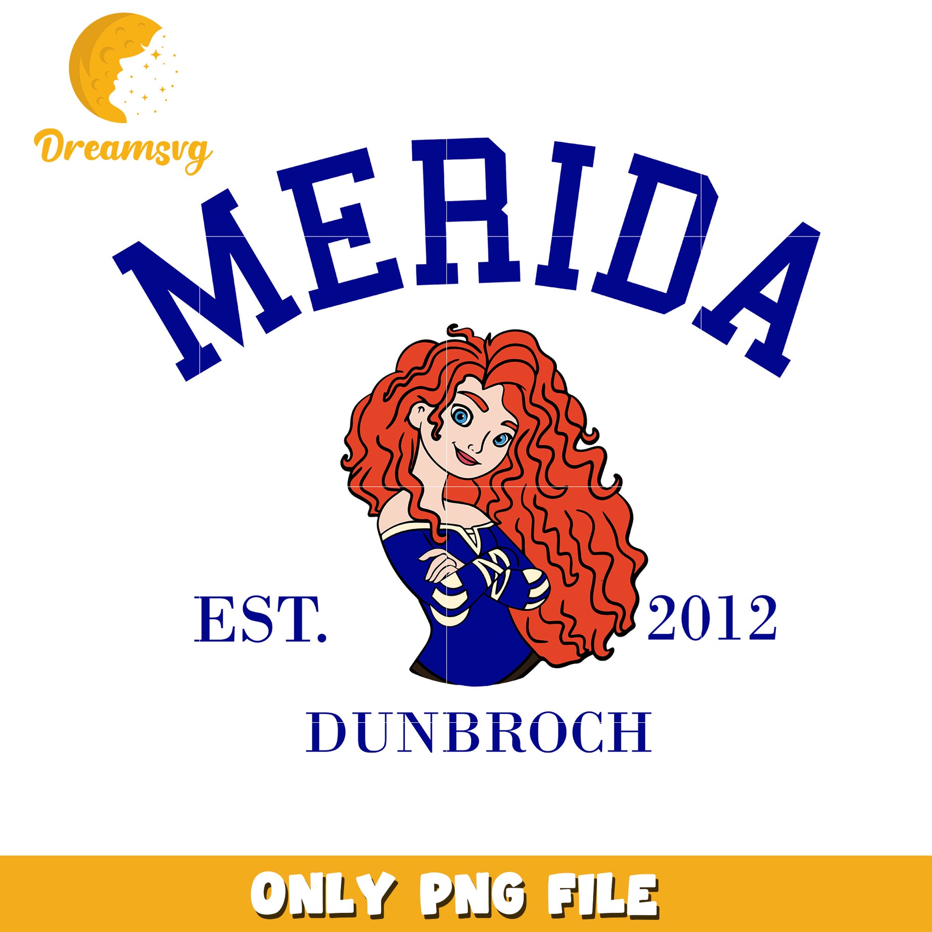 Merida Princess Graphic Design PNG File Download