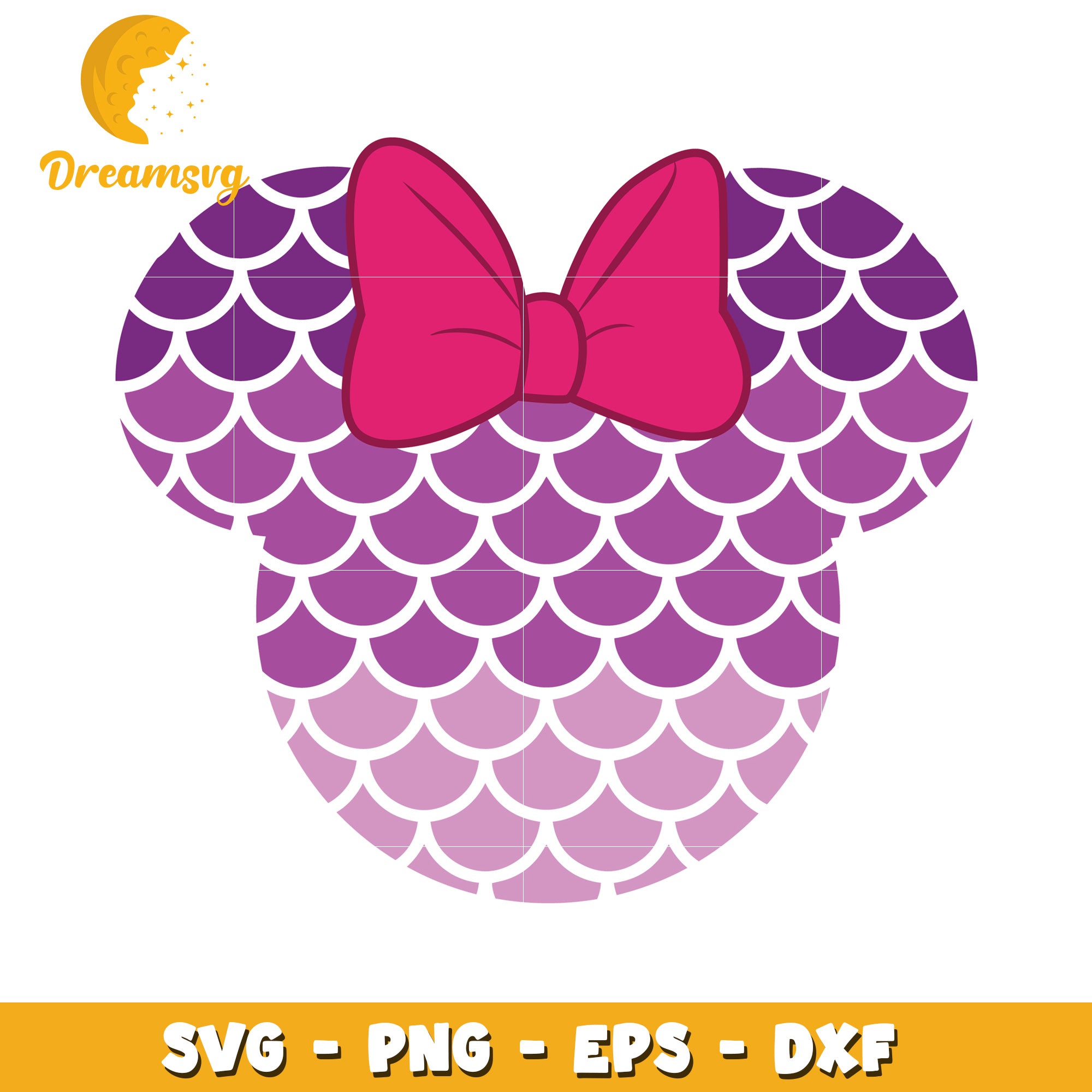 Mermaid Minnie Mouse Ears SVG Cut File