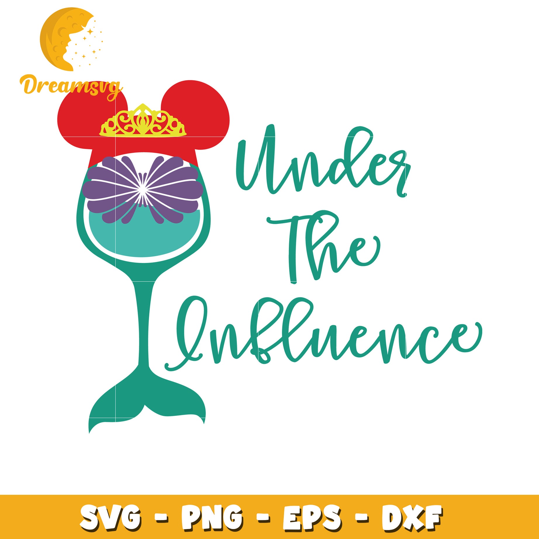 Mermaid Wine SVG Cut File