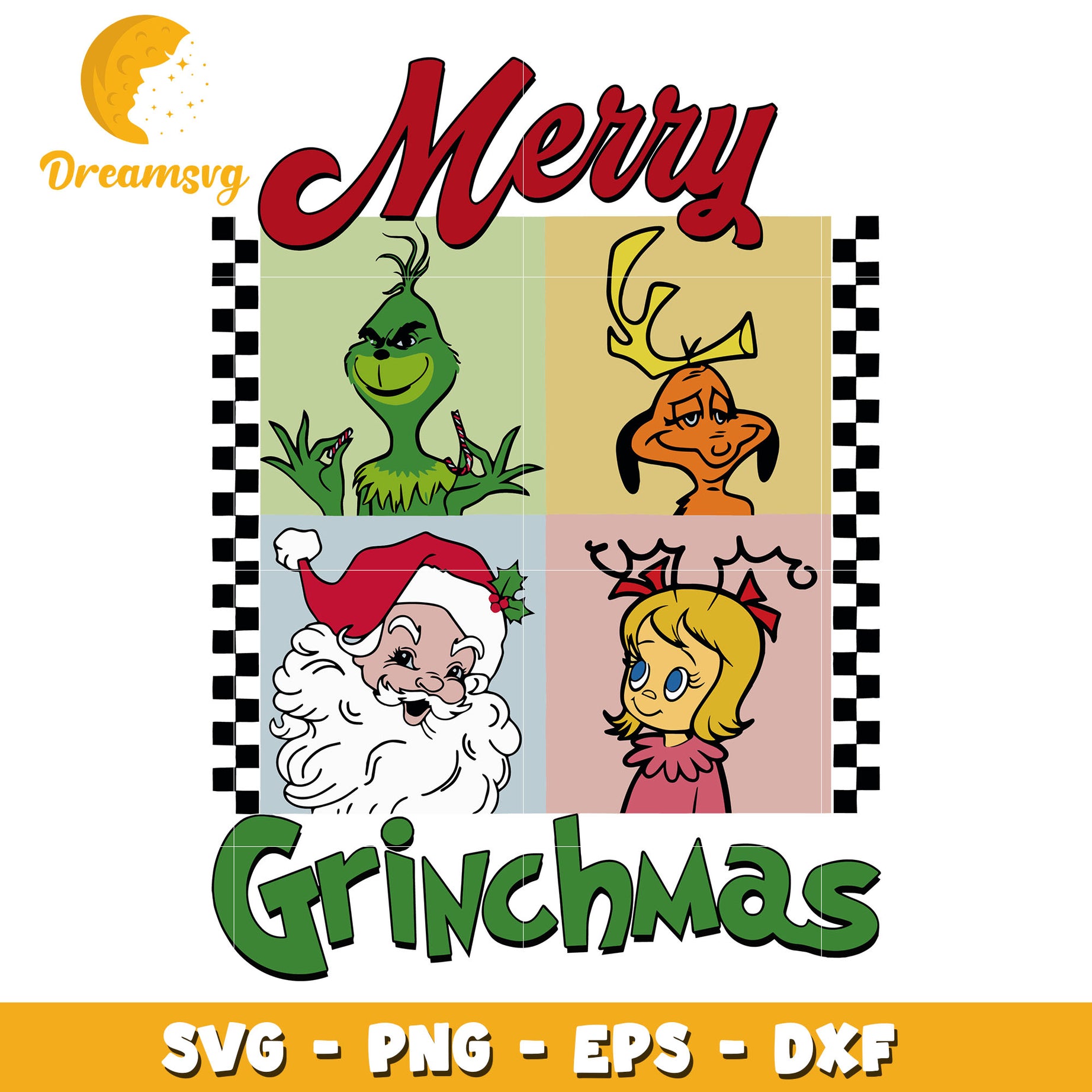 Merry Grinchmas Santa Claus svg, Grinch and friends svg, Christmas svg