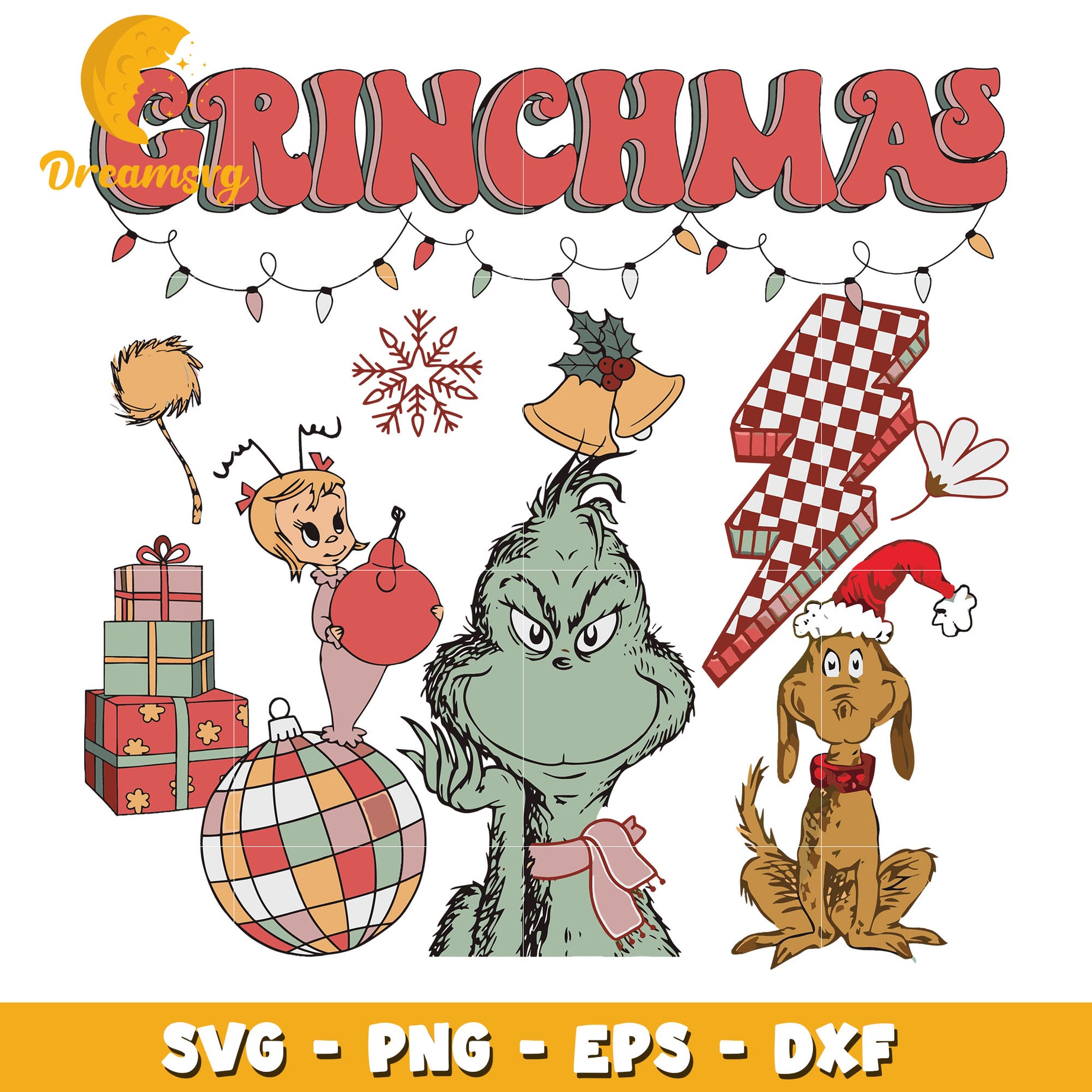 Merry Grinchmas svg, Groovy Christmas svg, Christmas svg