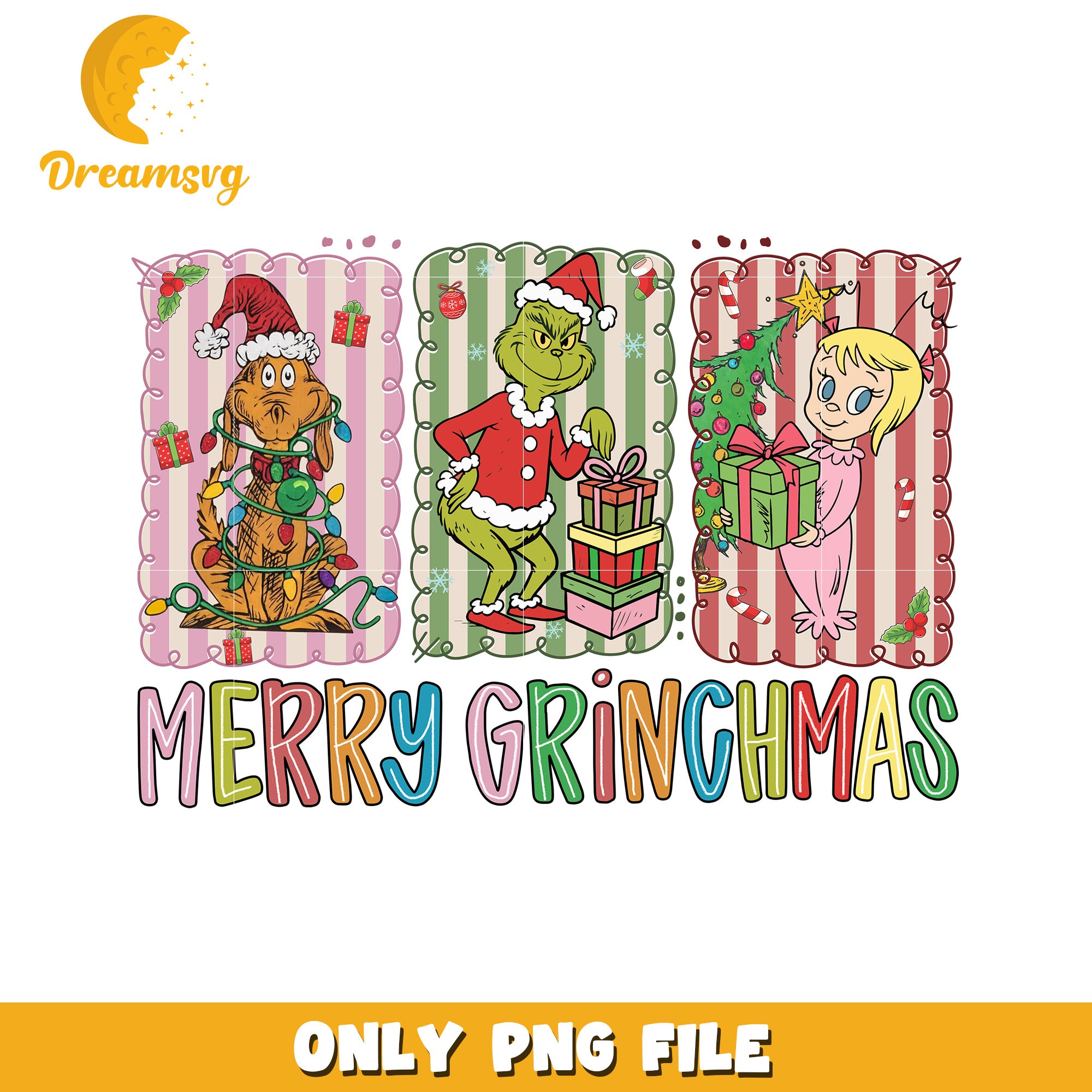 Merry Grincmas png, christmas lights​ png, christmas music​ png