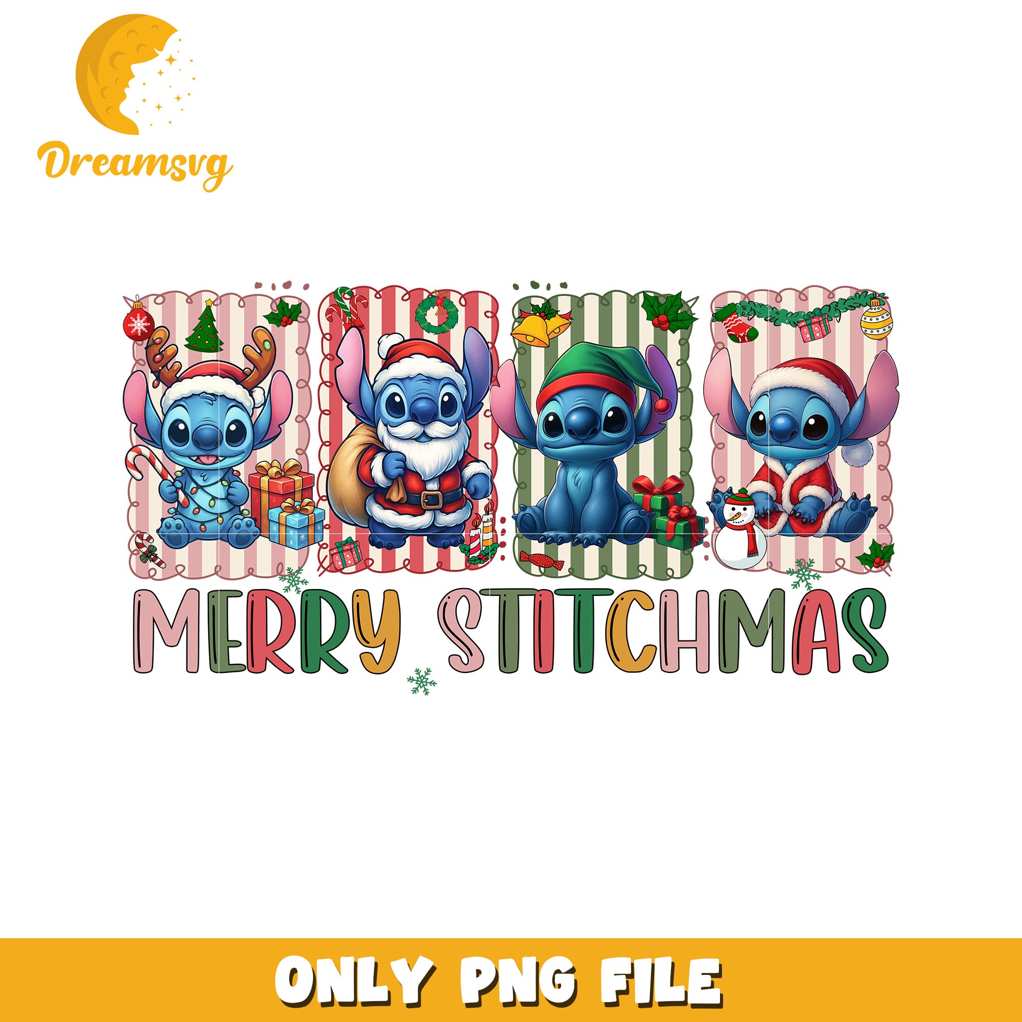 Merry Stichmas png, christmas songs​​ png, christmas snow​ png