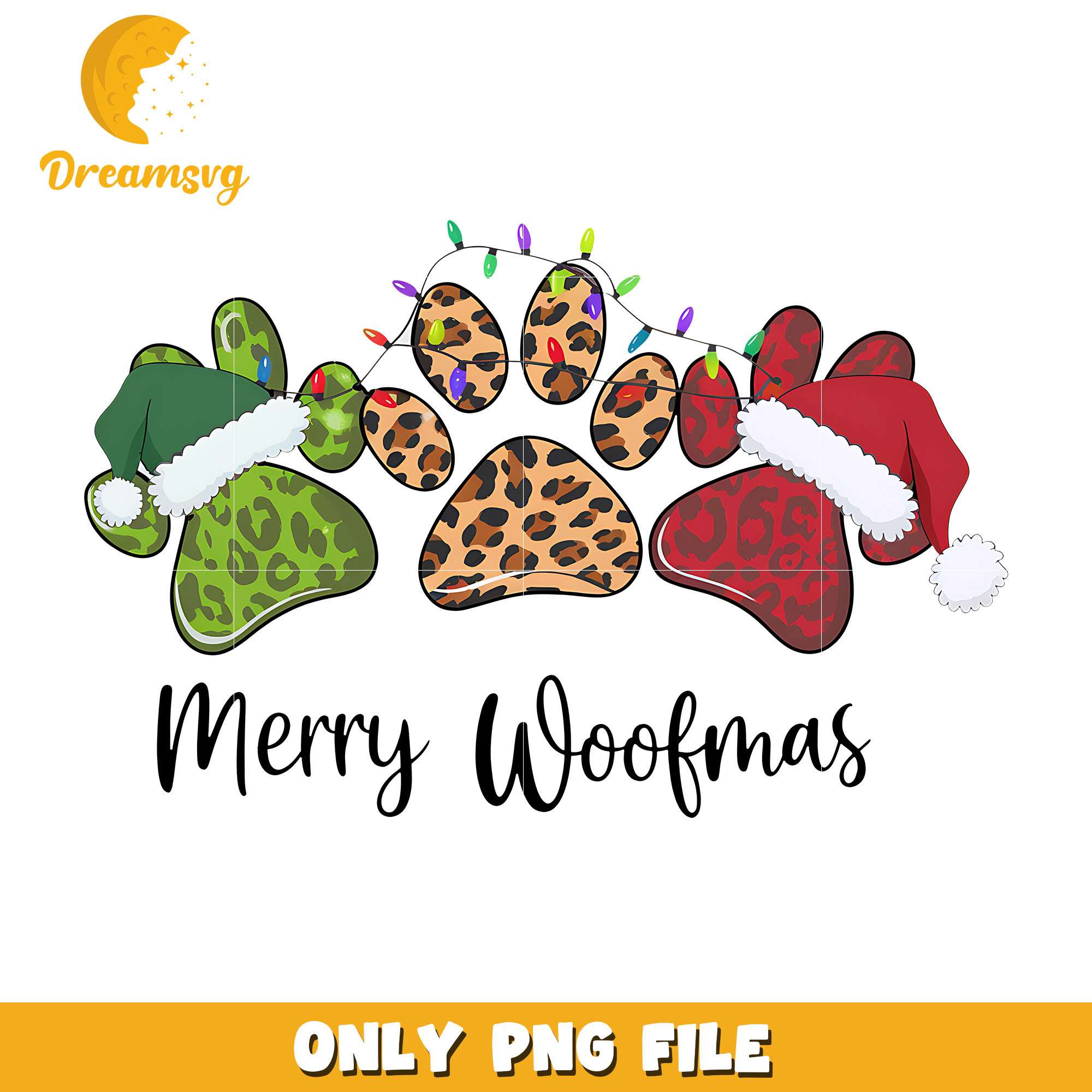 Merry woofmas foot print png, Merry woofmas png, christmas png