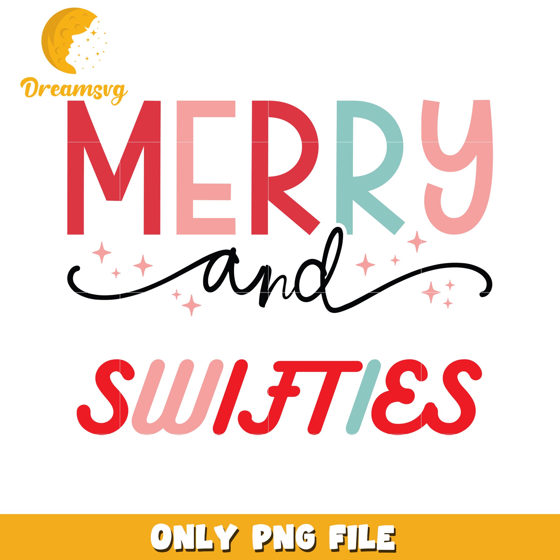 Merry and swifties font design png, swiftie png, christmas font png