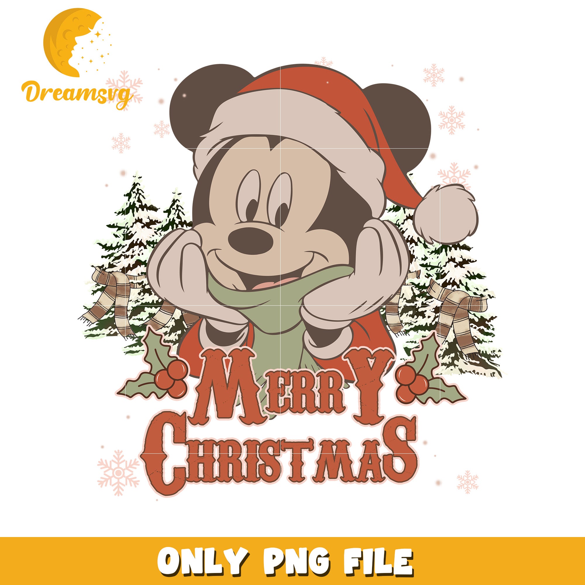 Merry chrismas png, disney spirit png, cozy disney png