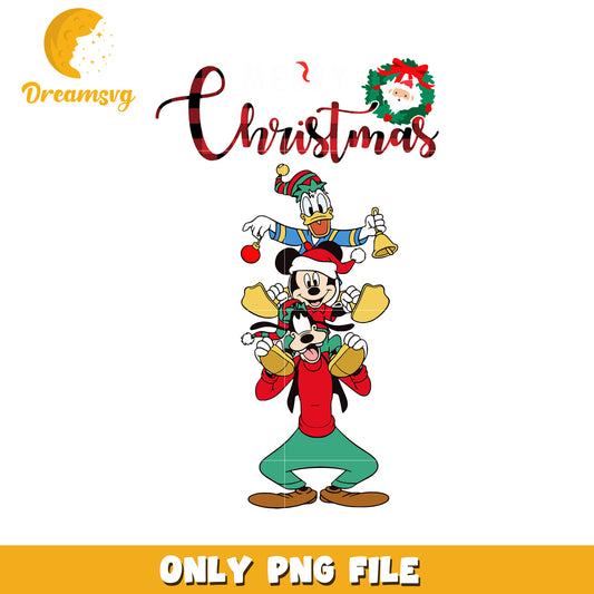Merry christmas design png, disney clipart png, christmas decor png