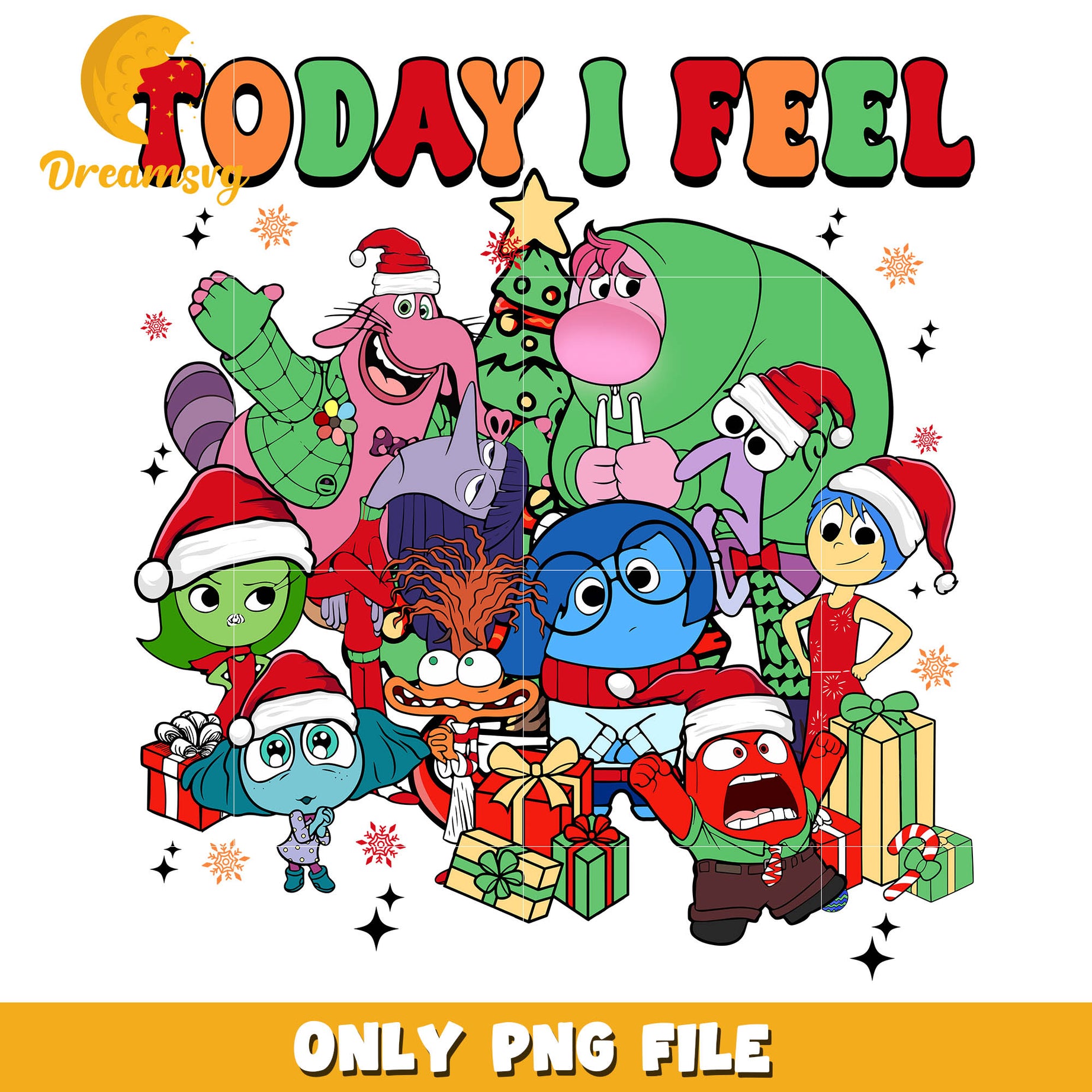 Merry christmas inside out 2 bing bong png, sadness inside out​ png