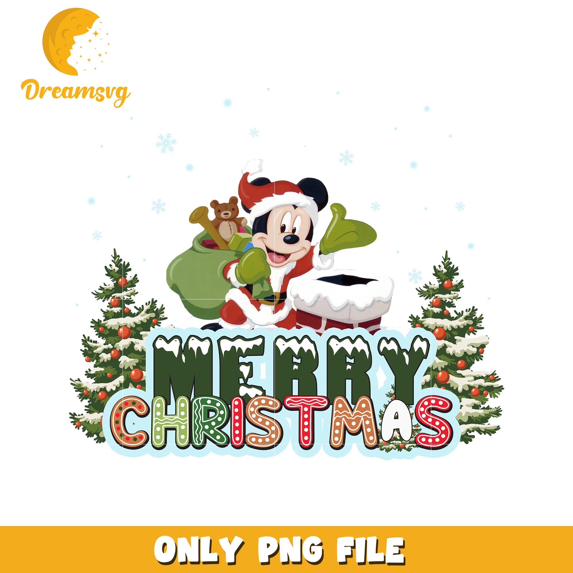 Merry christmas mickey png, holiday cheer png, disney festive png