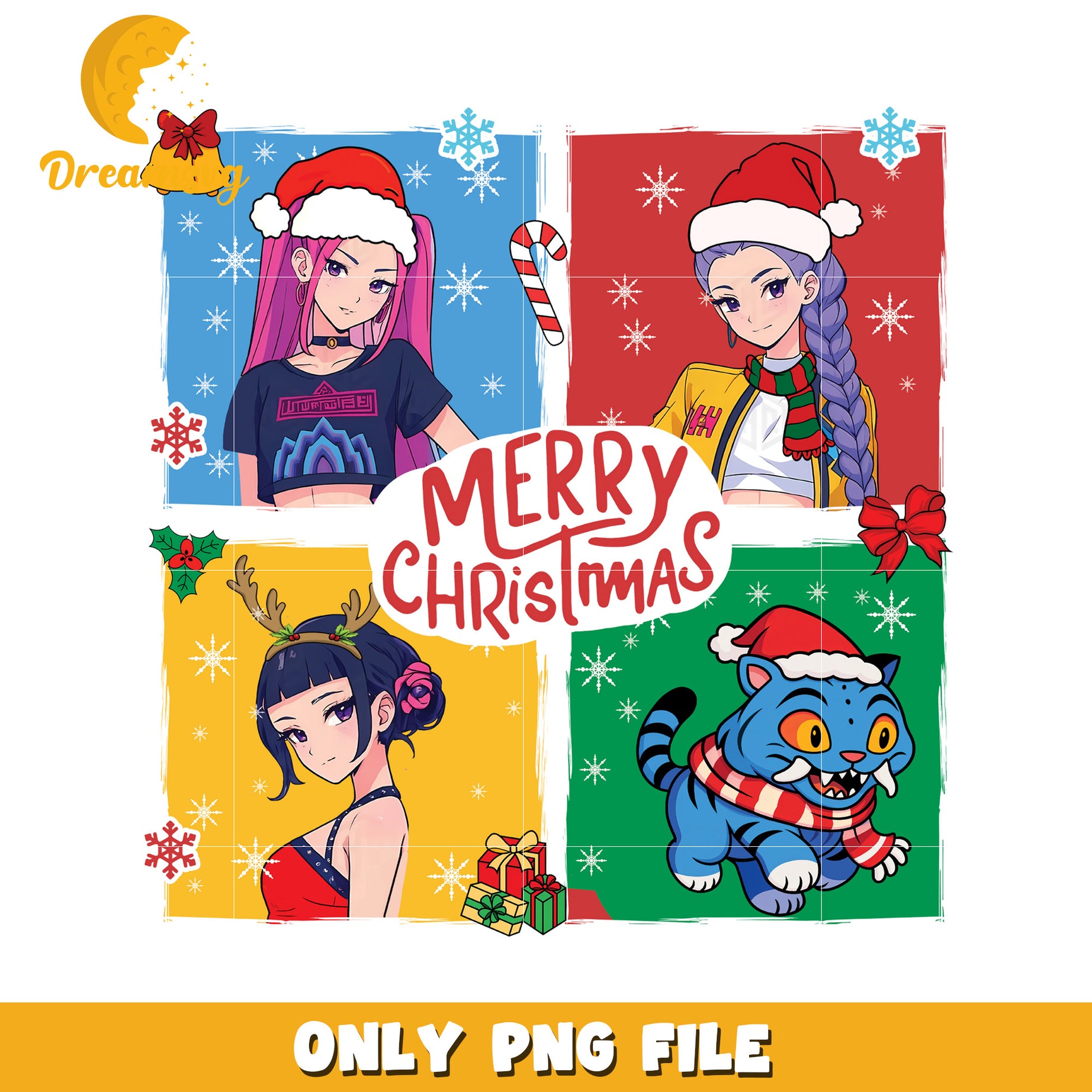 Merry christmas png, christmas png, demon hunter png