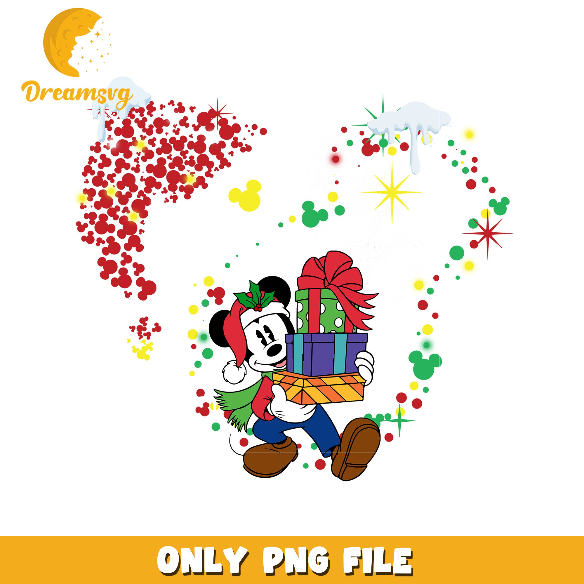 Merry christmas png, disney spirit png, cozy disney png