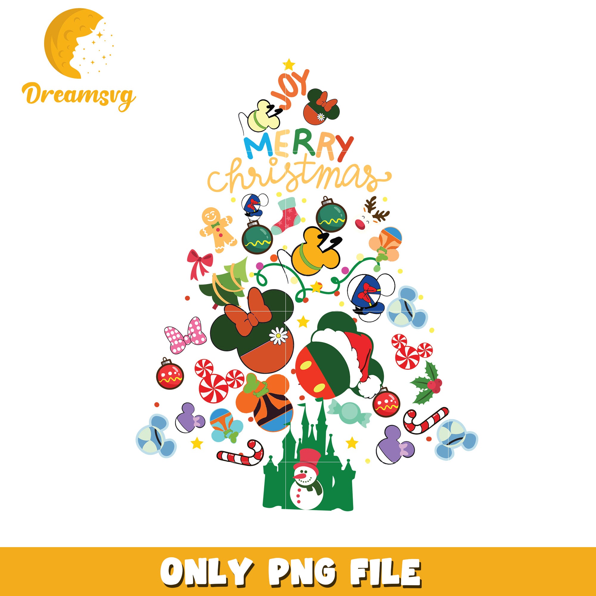 Merry christmas png, disney winter joy png, holiday happiness png