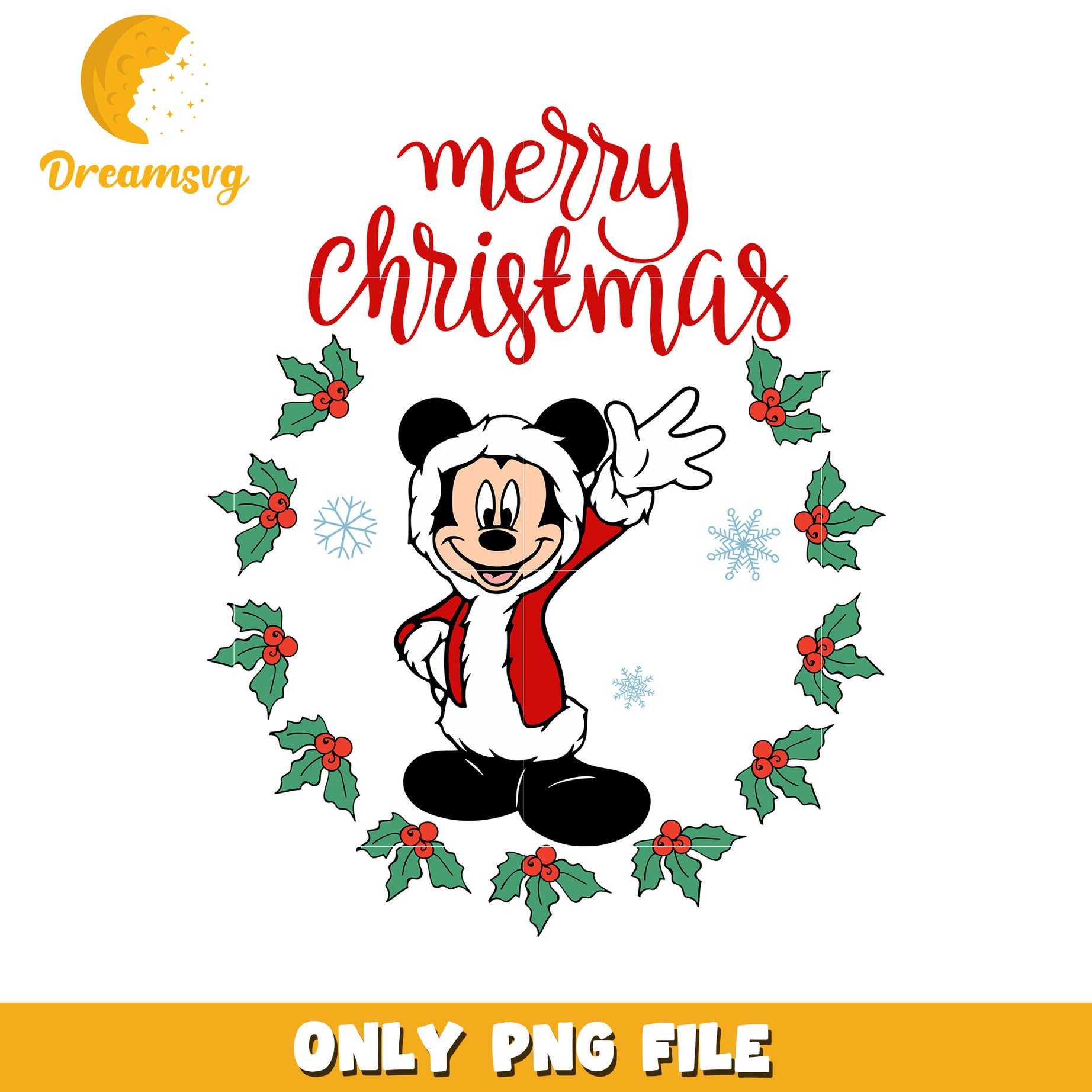 Merry christmas png, holiday cheer png, disney festive png