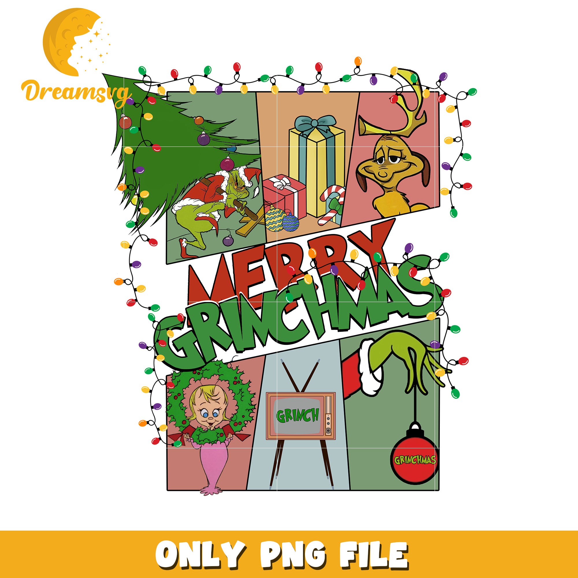 Merry christmas png, spirit christmas png, grinchy png