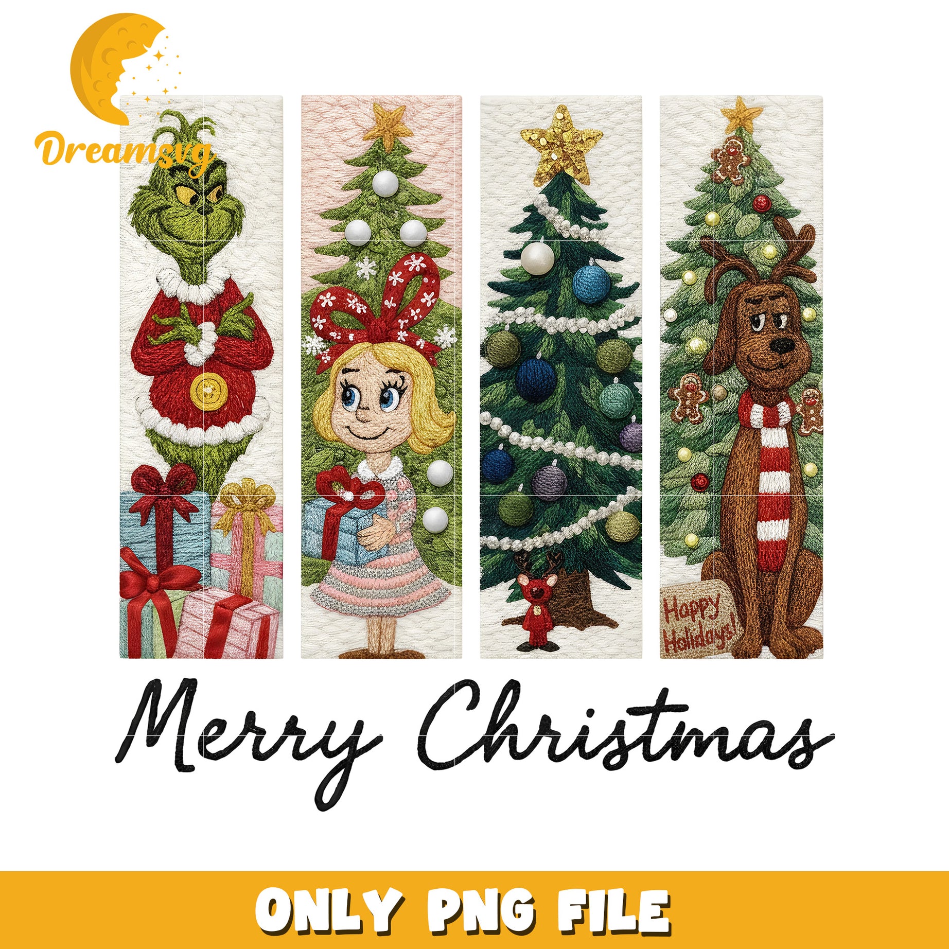 Merry christmas tree png, christmas characters png, grinch memes png