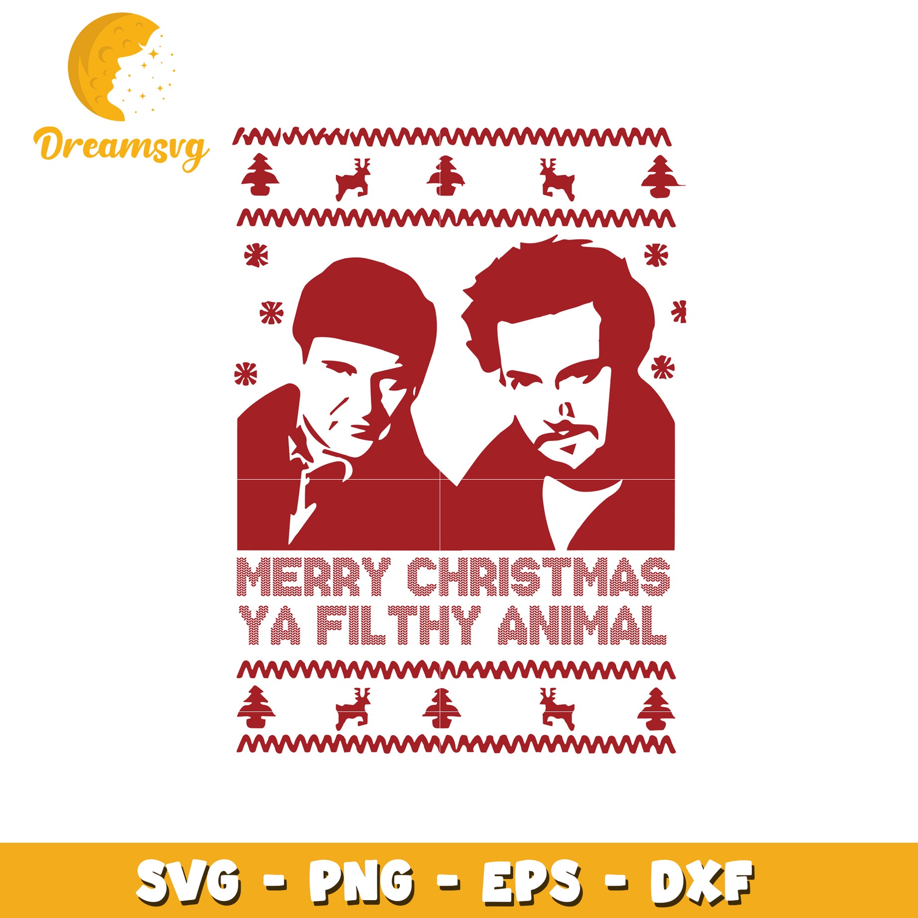 Merry christmas ya filthy animal ugly sweater svg, ugly sweater svg