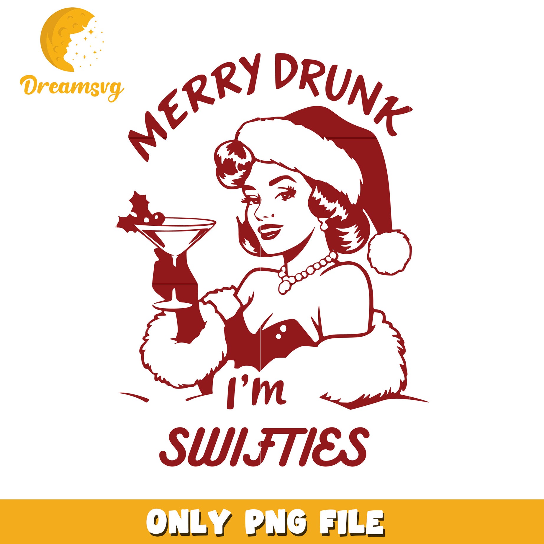 Merry drunk I'm swiftie png, swiftie png, christmas day png