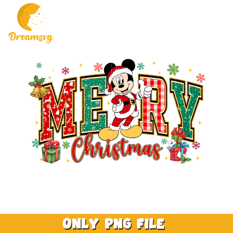 Merry mickey png, christmas sparkle png, disney winter png