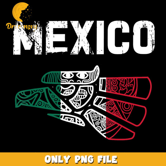 Mexico Aztec Eagle Hand Flag Colors PNG, Mexican Pride, Patriotic PNG