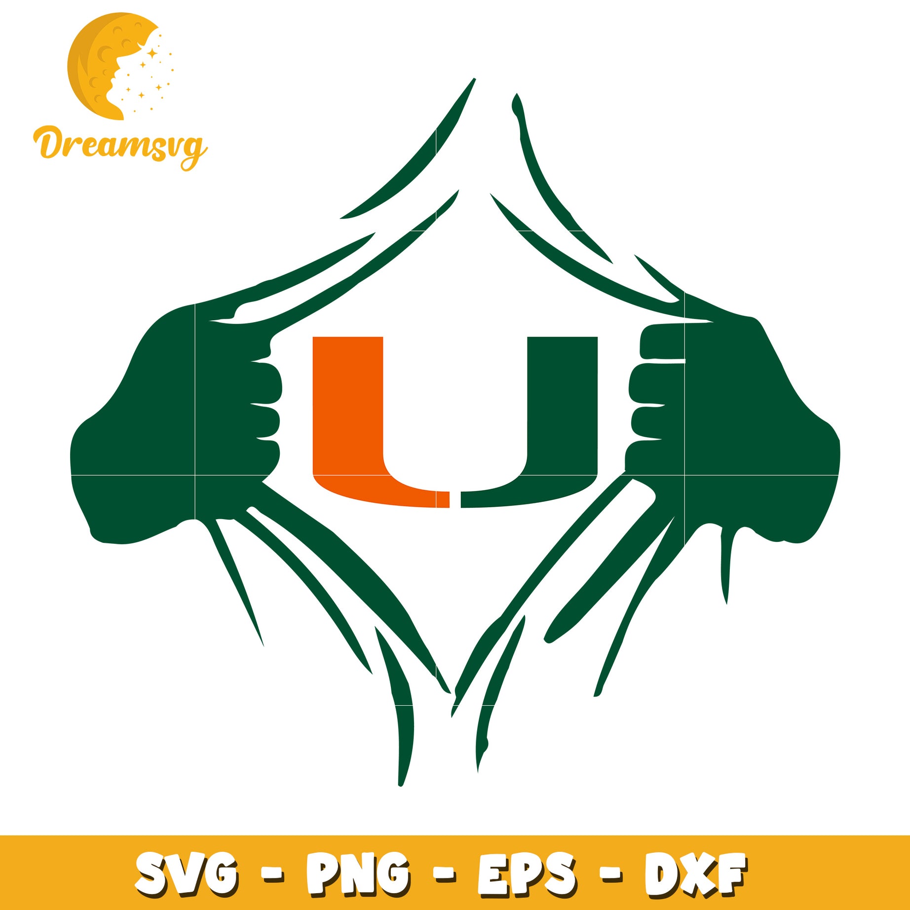 Miami Hurricanes Hands SVG Design for Sports Fans Decor