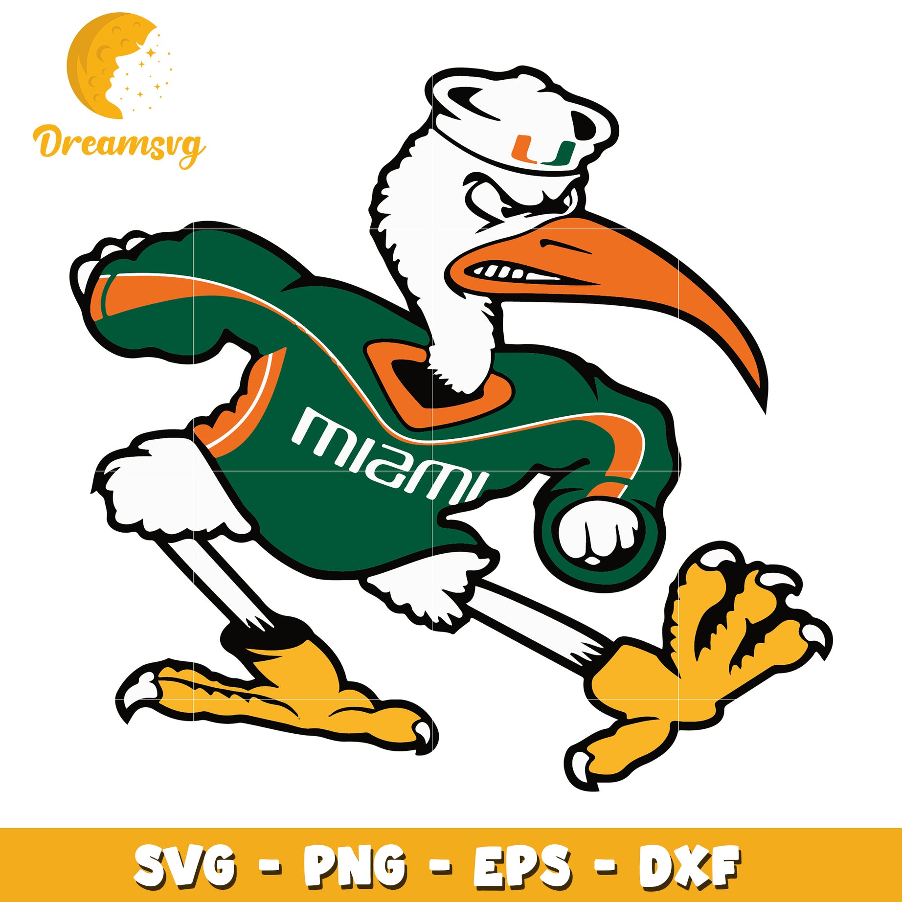 Miami Hurricanes Mascot SVG Design Perfect for Team Spirit Crafts