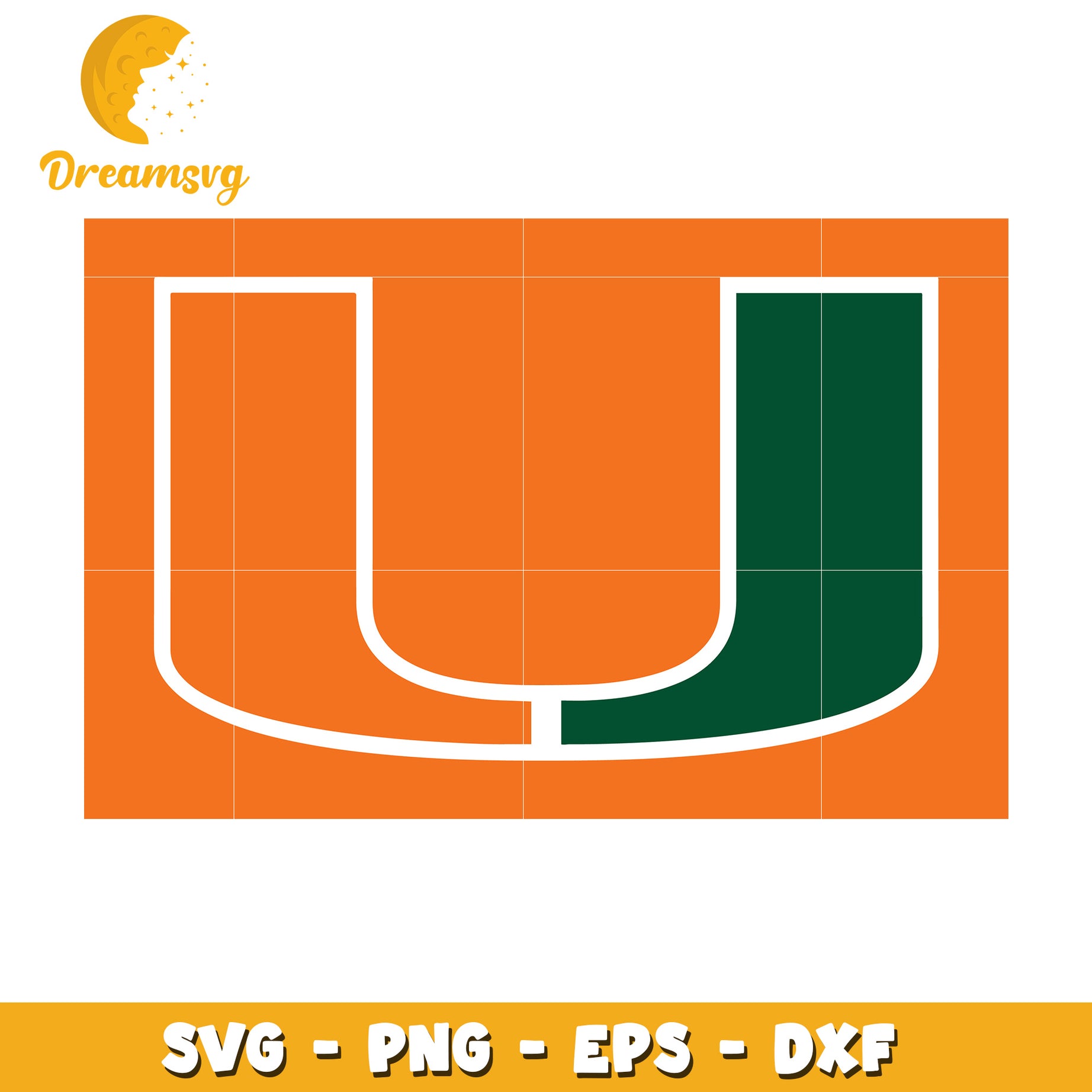 Miami Hurricanes U Logo SVG PNG EPS DXF