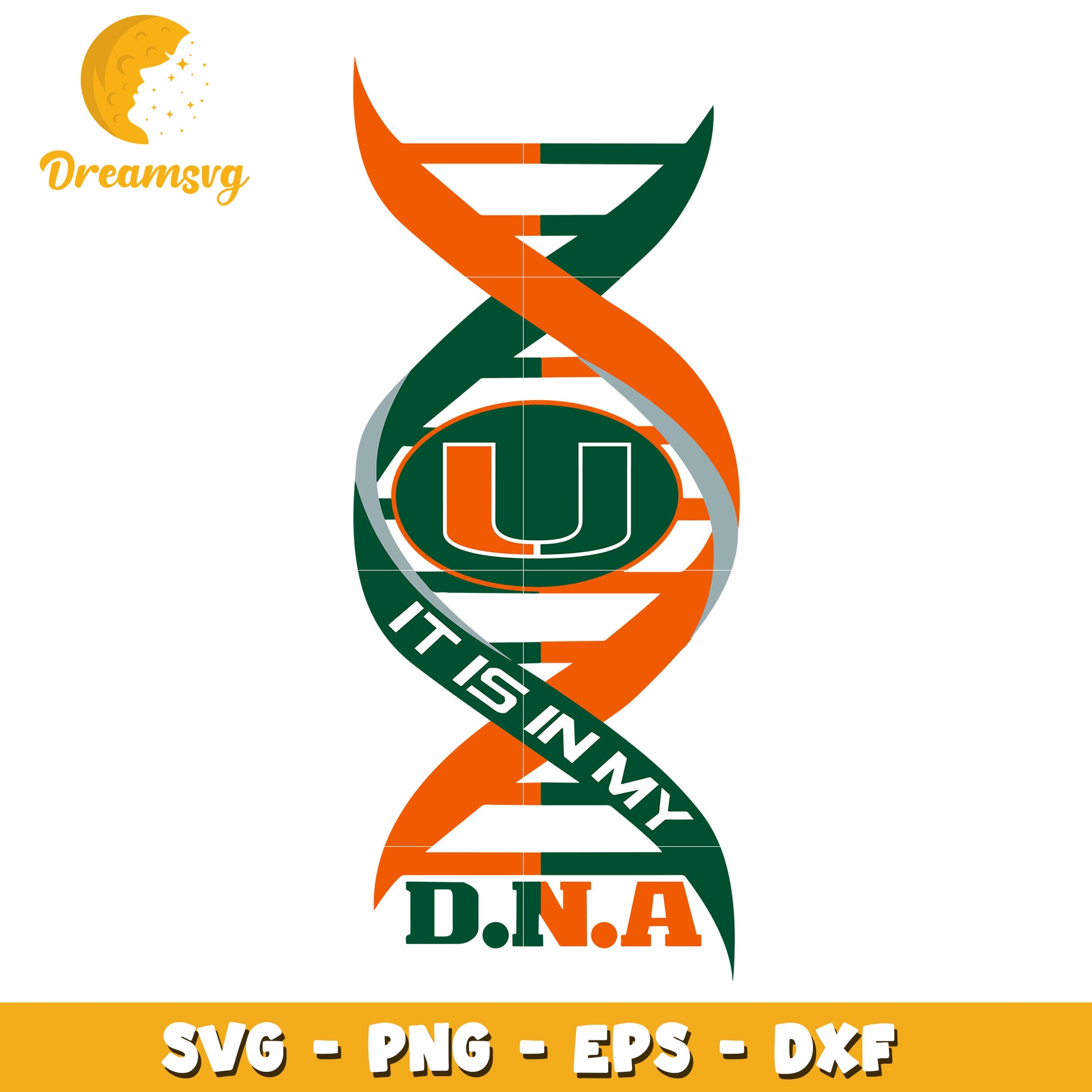 Miami U DNA SVG PNG EPS DXF Cut File