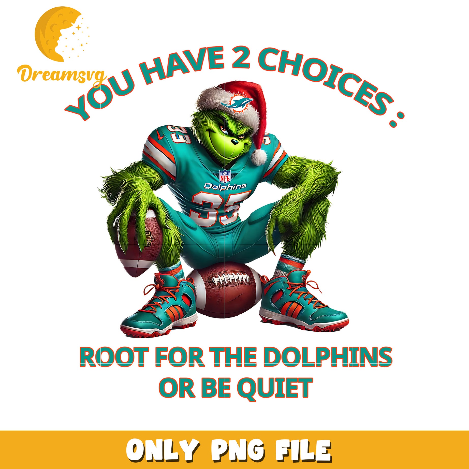 Miami dolphins grinch png, american sports png, nfl plus png