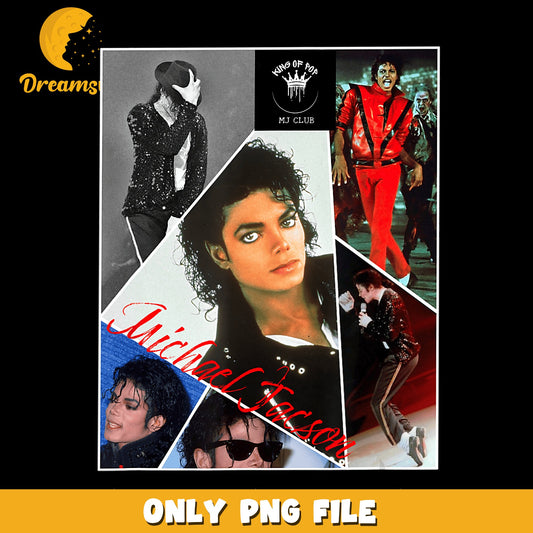 Michael Jackson King Of Pop Collage PNG, MJ Thriller, Music PNG