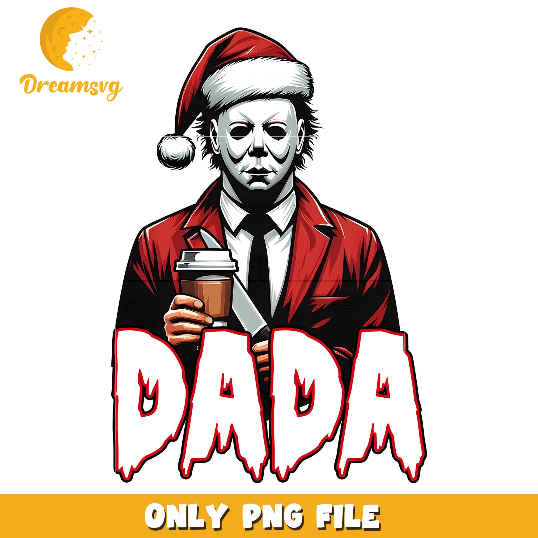 Michael myers dada christmas png, halloween movies​ png