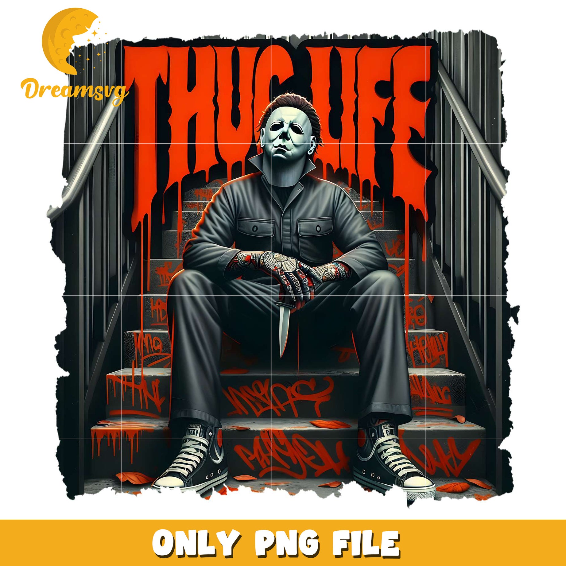 Michael myers thug life png, halloween era​​ png, halloween candy png