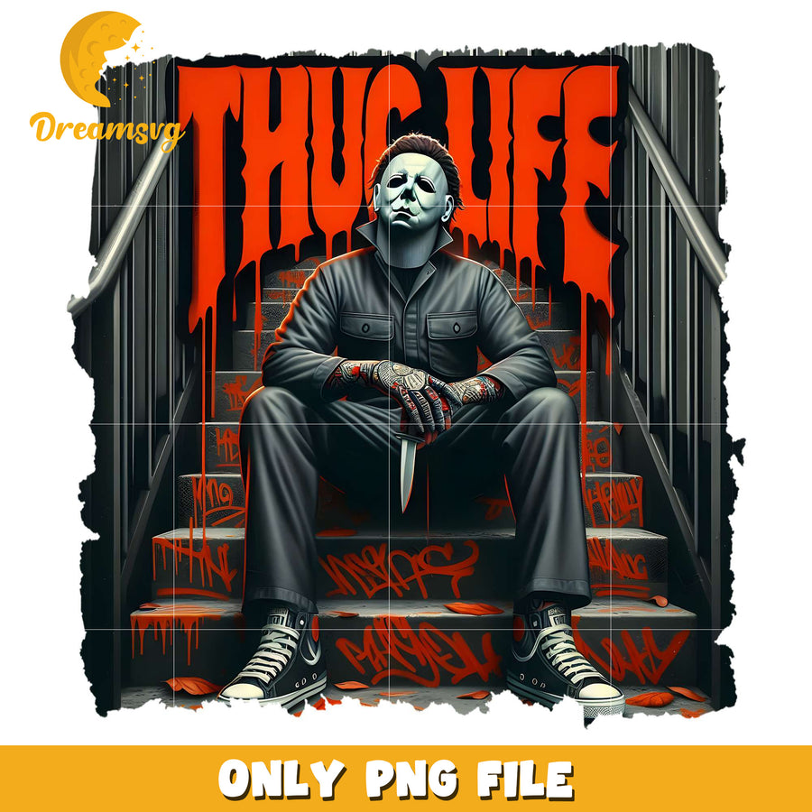 Michael myers thug life png, halloween era​​ png, halloween candy png