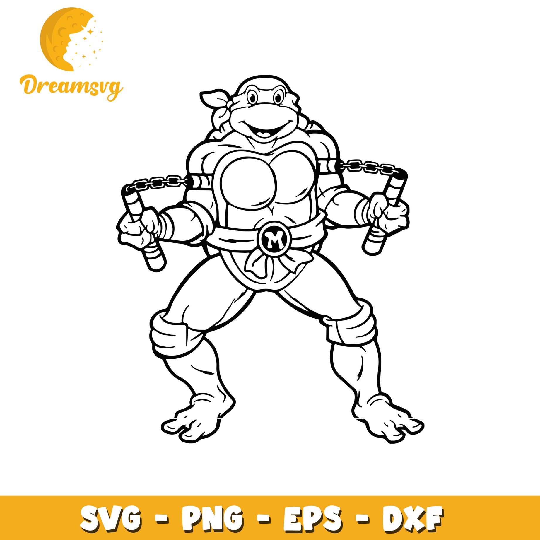 Michelangelo Ninja Turtle SVG Cut File