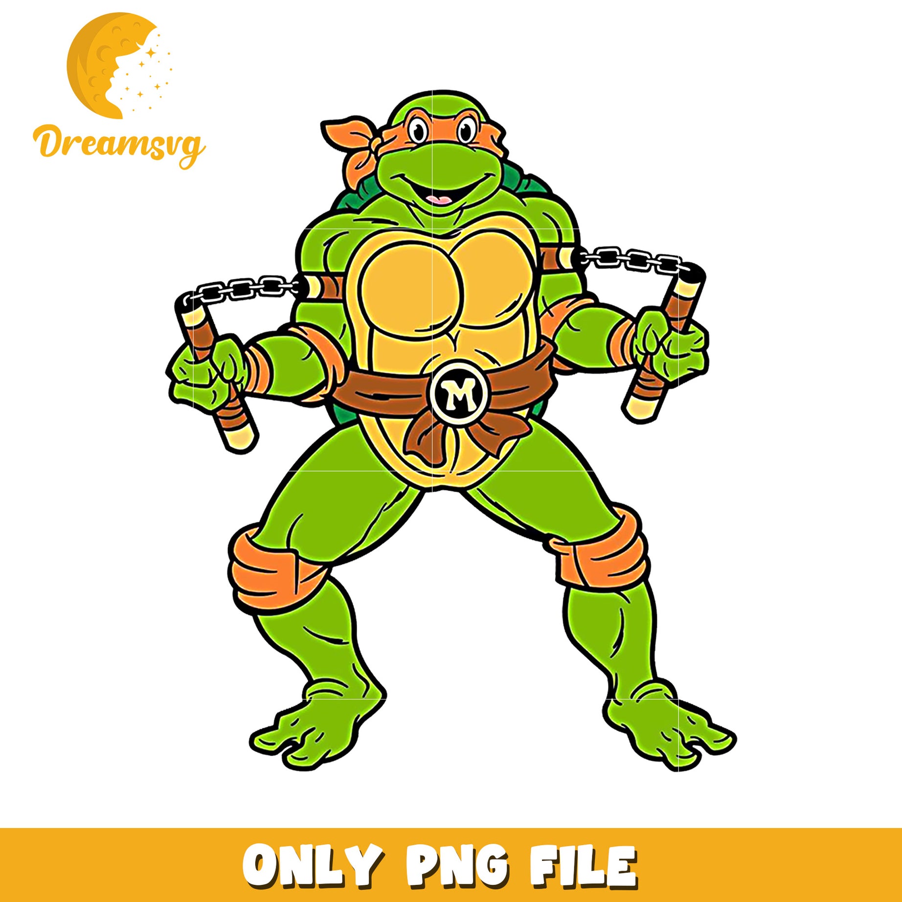 Michelangelo weapon png, funny turtle png, ninja turtle png