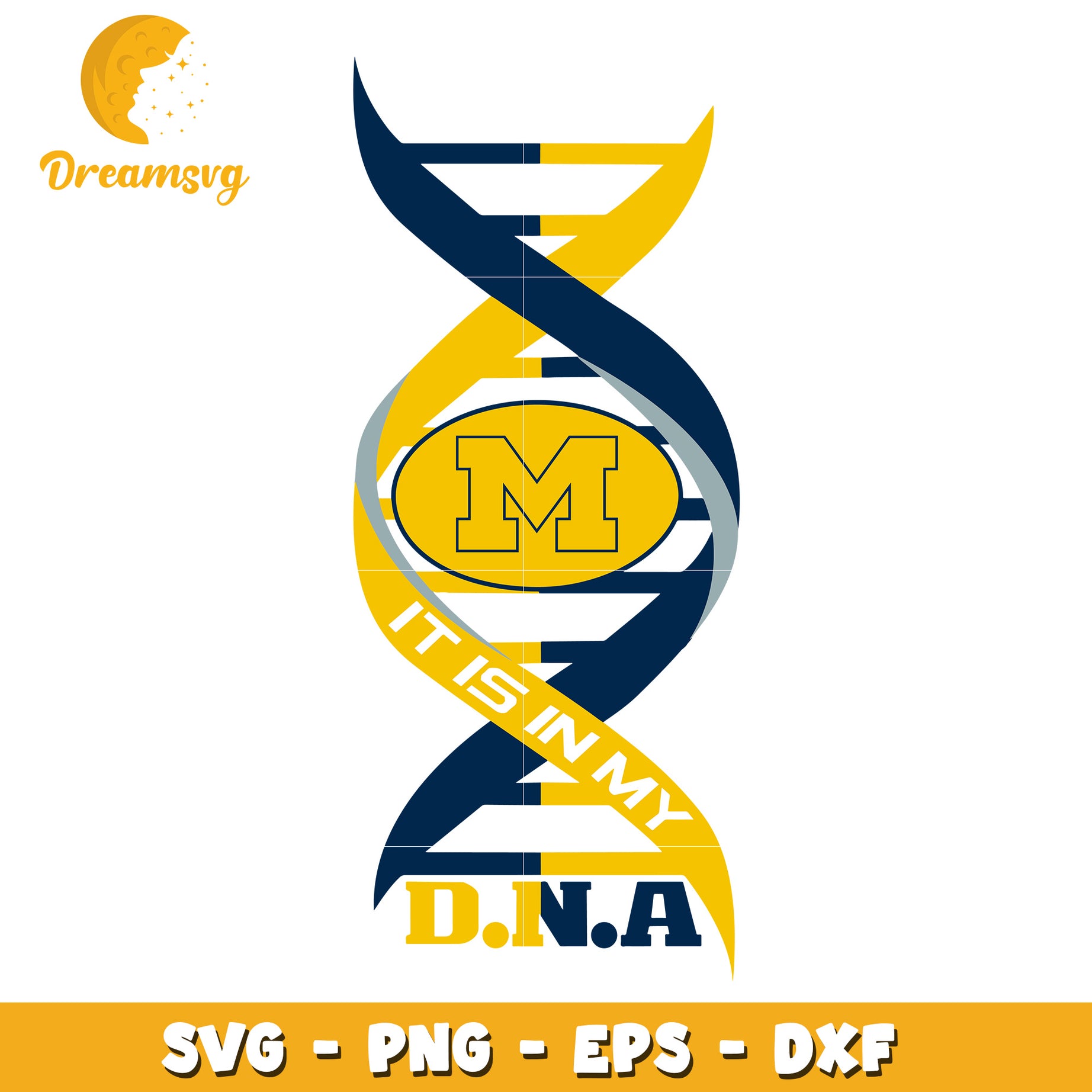 Michigan DNA SVG Cut File